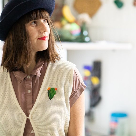 Cactus Pin / Brooch - Picture 2 of 4